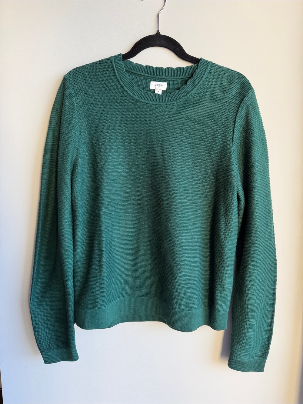 J. Crew Women's Forest Green Crewneck Sweater